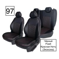 Чехлы Экокожа Ромб на Chevrolet Lacetti